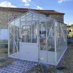 Serre à l'ancienne AUTHENTIQUE sur base aluminium