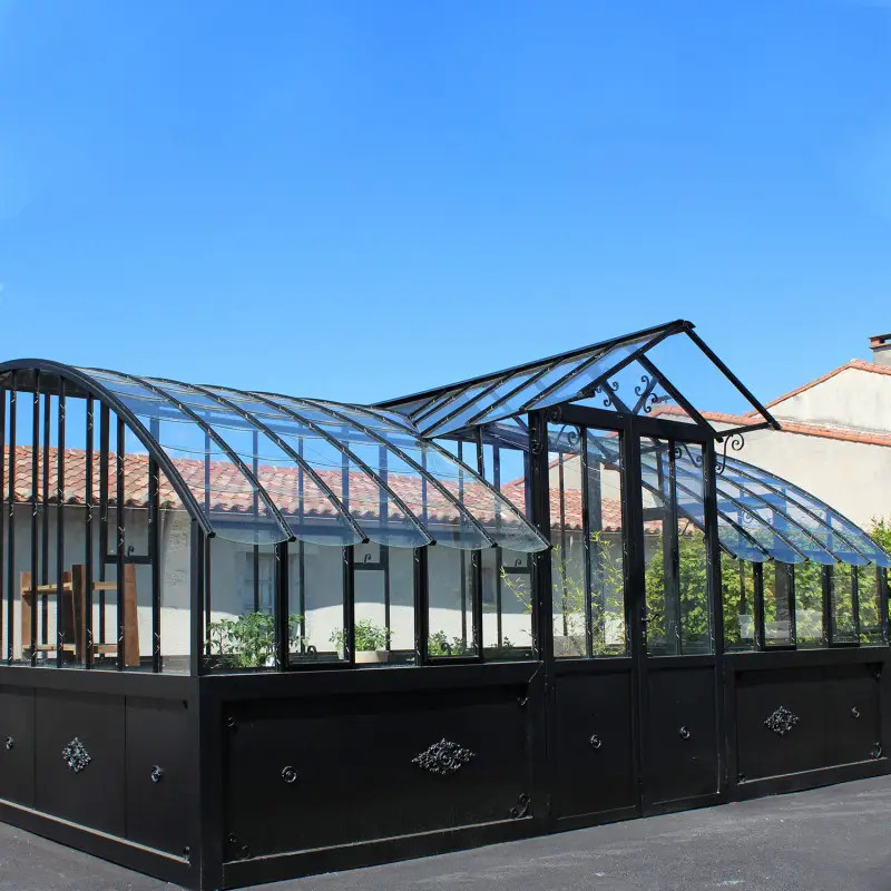 Serre à l'ancienne MIRABEAU largeur 3.70 m sur muret