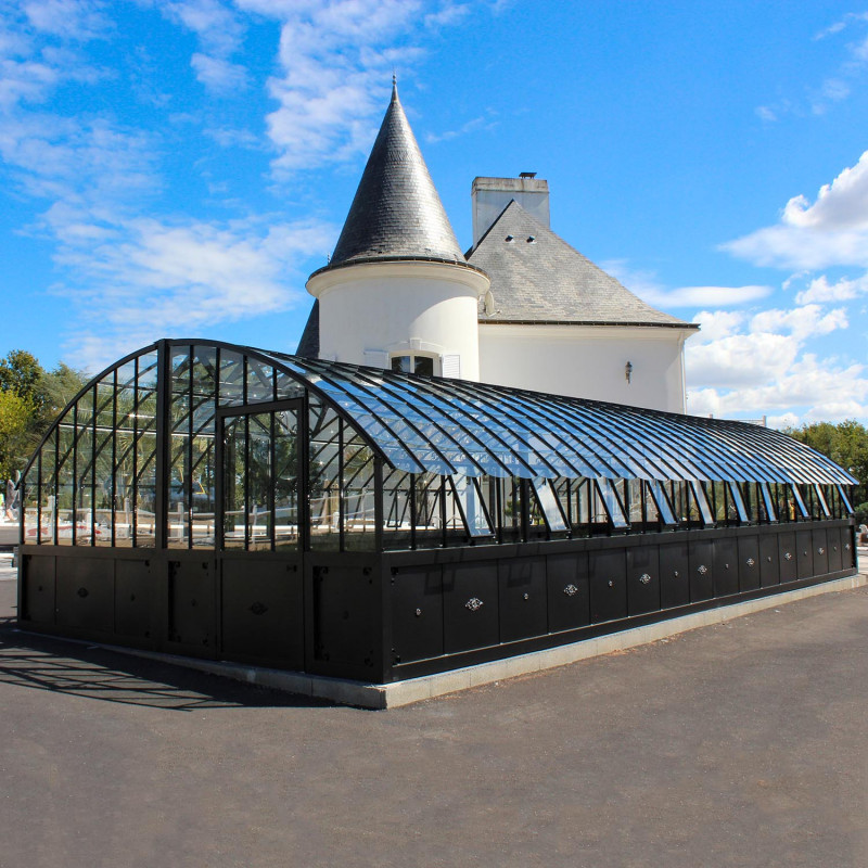 Serre à l'ancienne AMBOISE largeur 5.60 m sur embase aluminium