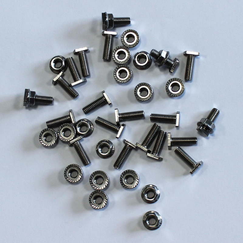Lot de 40 vis tête marteau M6x18 mm + 40 écrous