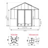 Plan Serre LUXIA Rétro Sur Muret Largeur 3.09 m