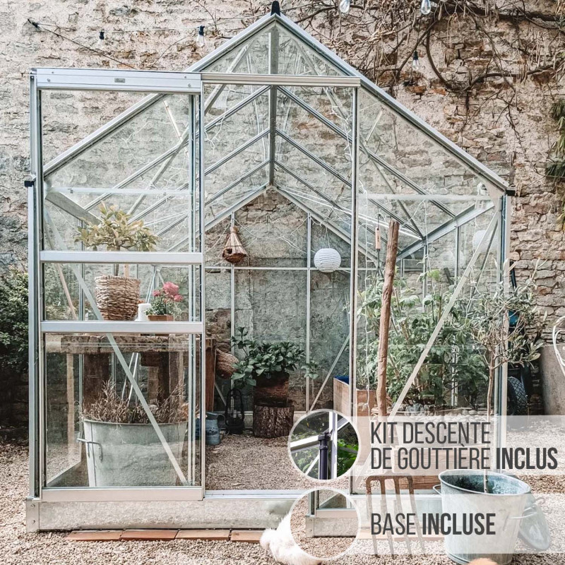 Serre ALLIUM 4,90 m² Coloris:Gris anthracite - RAL 7016 Coloris:Gris anthracite - RAL 7016 Coloris:Gris anthracite - RAL 7016