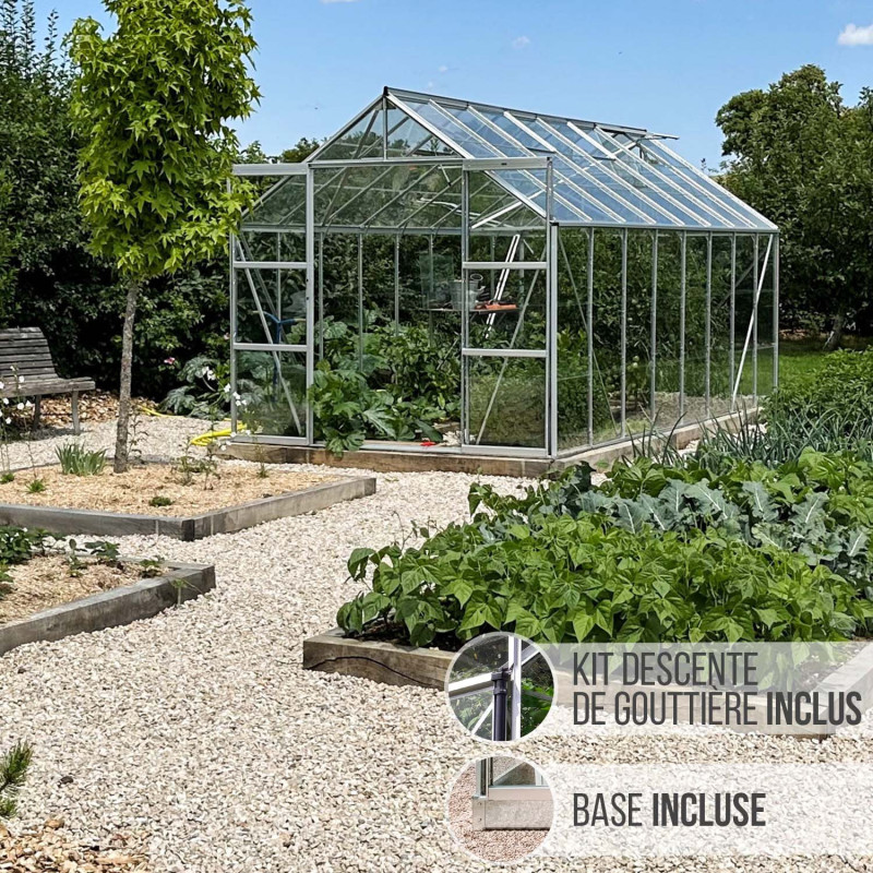 Serre LAURUS 12,90 m² Coloris:Gris anthracite - RAL 7016 Coloris:Gris anthracite - RAL 7016