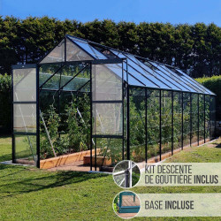 Serre LAURUS 14,40 m² Coloris:Gris anthracite - RAL 7016 Coloris:Gris anthracite - RAL 7016