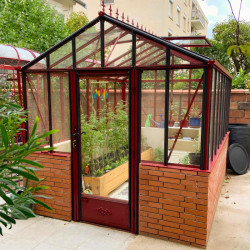 Serre LUXIA Rétro Sur Muret largeur 2,36 m