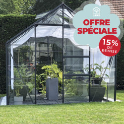 Serre CARVI 8,10 m² Coloris:Gris anthracite - RAL 7016 Coloris:Gris anthracite - RAL 7016 Coloris:Gris anthracite - RAL 7016
