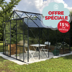 Serre LAURUS 8,10 m² Coloris:Gris anthracite - RAL 7016 Coloris:Gris anthracite - RAL 7016 Coloris:Gris anthracite - RAL 7016