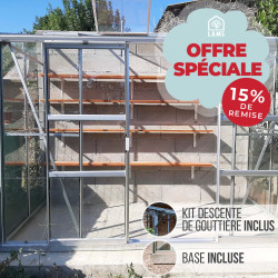 Serre MÉLISSA 3,30 m² Coloris:Gris anthracite - RAL 7016 Coloris:Gris anthracite - RAL 7016