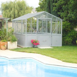 Serre à l'ancienne CLASSIQUE 2.75m sur embase aluminium