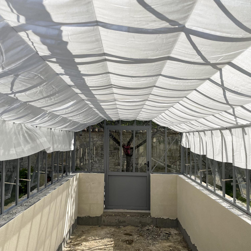 Serre à l'ancienne CLASSIQUE 2,75 m sur muret