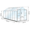 Serre LAURUS 11,30 m² Coloris:Gris anthracite - RAL 7016 Coloris:Gris anthracite - RAL 7016