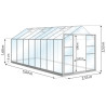 Serre LAURUS 12,90 m² Coloris:Gris anthracite - RAL 7016 Coloris:Gris anthracite - RAL 7016