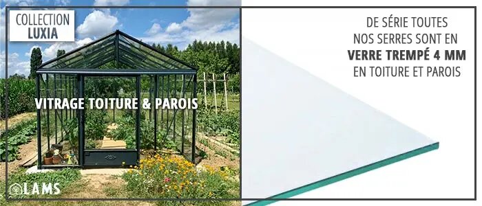 Vitrage toiture et parois - LUXIA ADOSSÉE LARGEUR 3.06 m