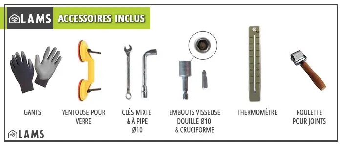 Les accessoires livrés avec votre serre