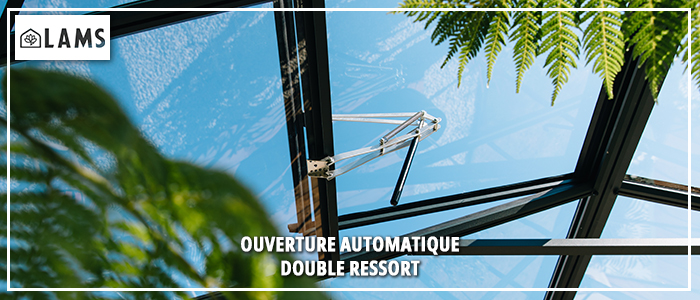 Ouverture automatiques de lucarne - serre LUXIA ADOSSÉE LARGEUR 3.06 m
